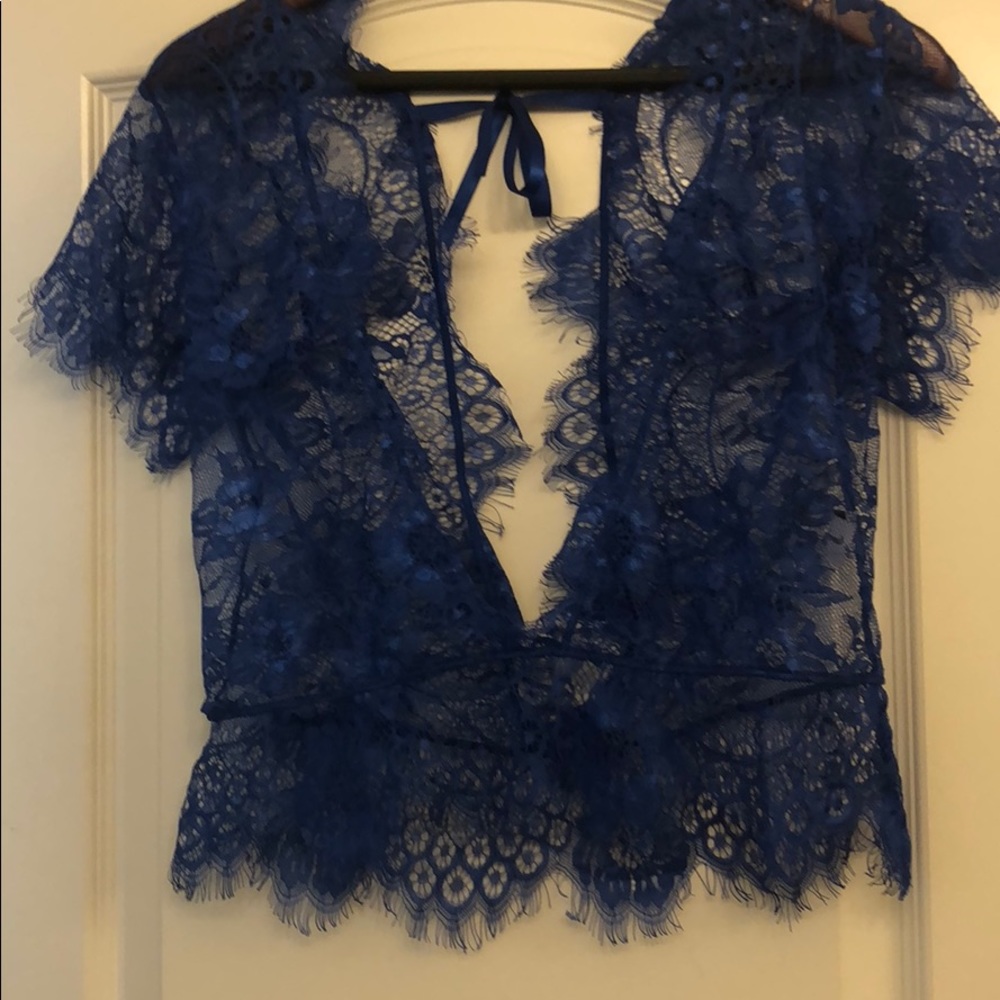 like new Bold in Blue lingerie top